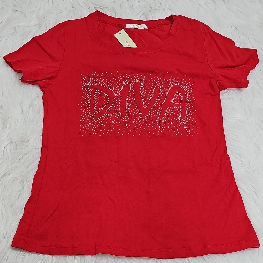 Diva Red Short Sleeve Tee